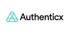 Authenticx logo with a triangular symbol.