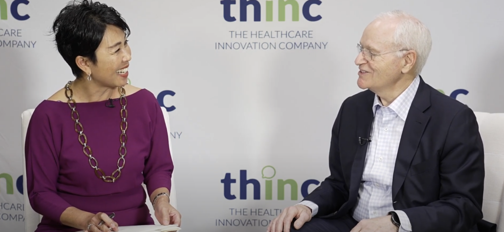 Mabel Jong interviewing Dr. David Adamson at thINc360 event.